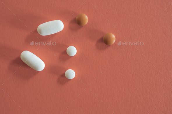 Pills with different dimension still life