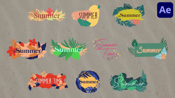 Floral Titles for After Effects Titles template preview