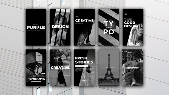 Minimal Stories | After Effects Titles template preview