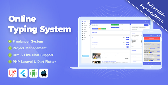 OTS - Online Typing Freelancer System - Project Management & Crm With Flutter Applications