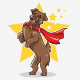 Dog Super Hero Logo
