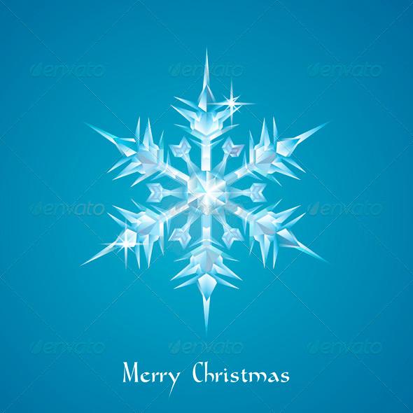 Christmas snowflake greeting - Christmas Seasons/Holidays