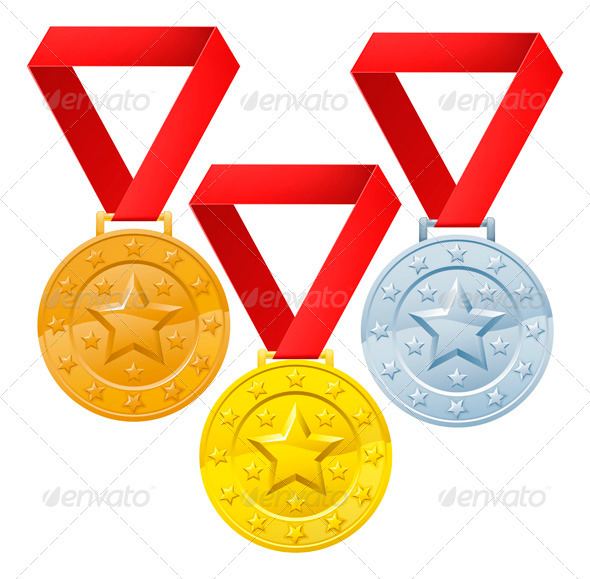 Winners medals - Objects Vectors