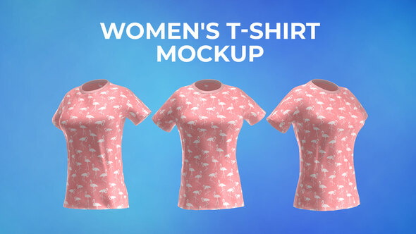 Woman T-Shirt Mockup Template  Animated Mockup PRO