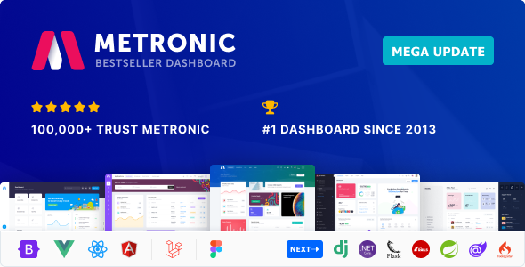Top Metronic - Bootstrap 4/5 HTML, VueJS, React, Angular & Laravel Admin Dashboard Theme
