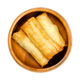 Mini spring rolls, ready to eat, in a wooden bowl - PhotoDune Item for Sale