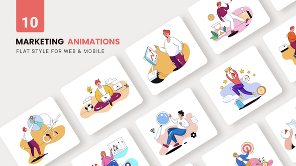Business Marketing Animations - Flat Concept