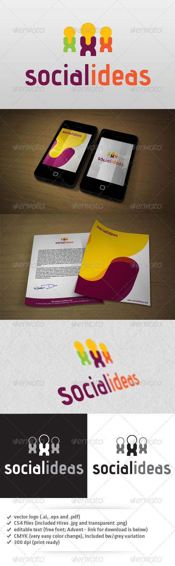 Social Ideas Logo - Abstract Logo Templates