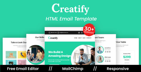 Creatify Agency – Multipurpose Responsive Email Template