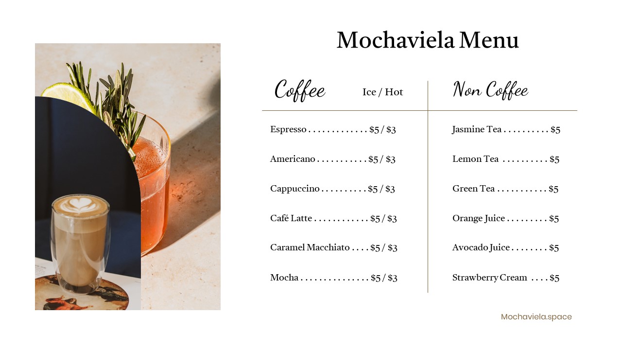 Mochaviela – Coffee Shop PowerPoint Template, Presentation Templates