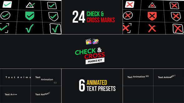 Check & Cross Marks Kit for FCPX and Apple Motion 5