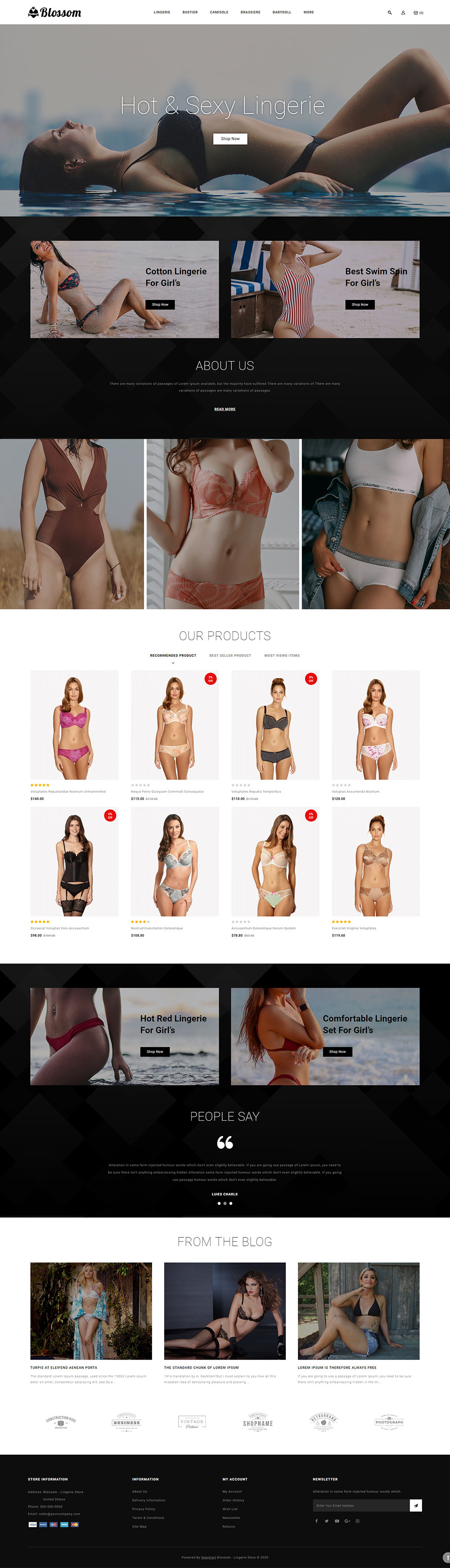 OrdaSoft Lingerie Store v4.3.4 - online lingerie store template for Joomla