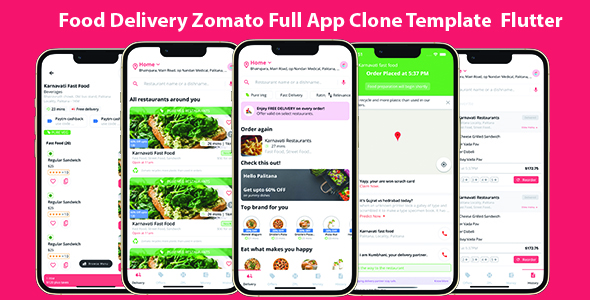 food delivery full app template zomato clone / flutter food delivery full app template