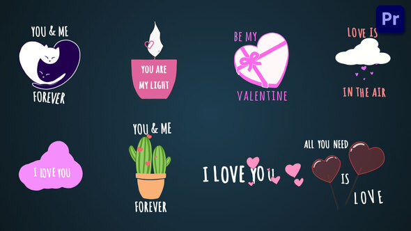 Valentine's Day romantic text animations [Premiere Pro]