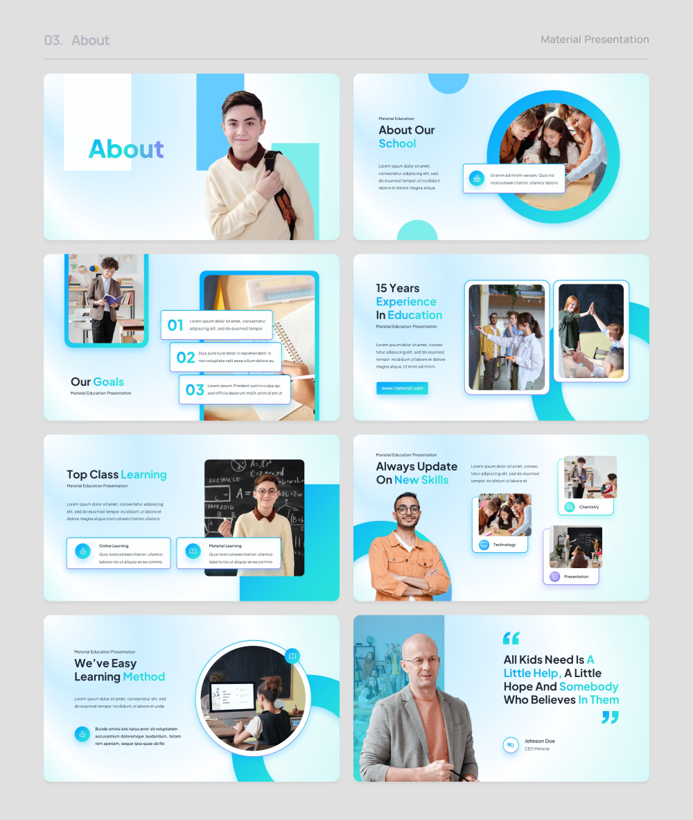 Material - Education PowerPoint Presentation, Presentation Templates