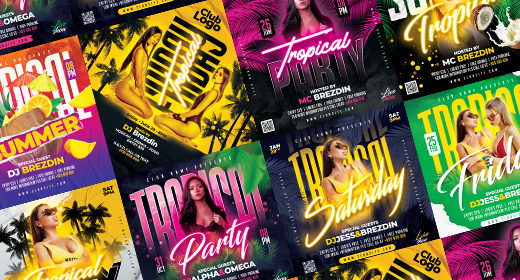 Tropical Party Flyers