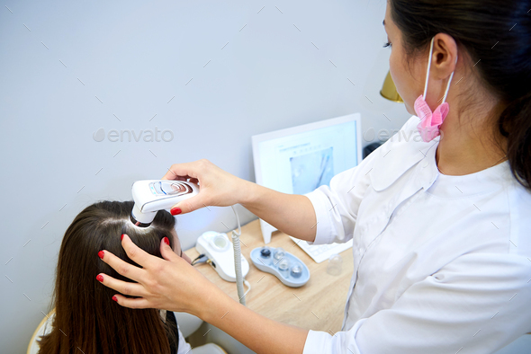 Diagnostic complex for hair examination - Stock Photo - Images