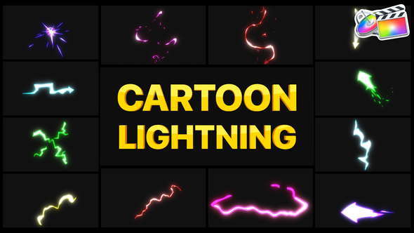 Cartoon Lightning Elements | FCPX