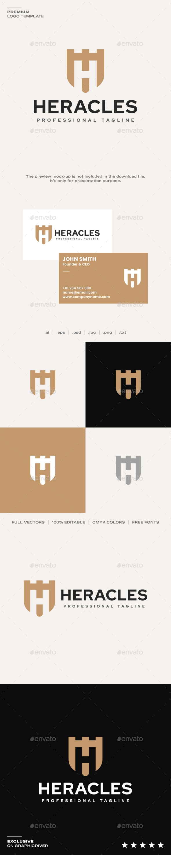 Letter H - Heracles Logo