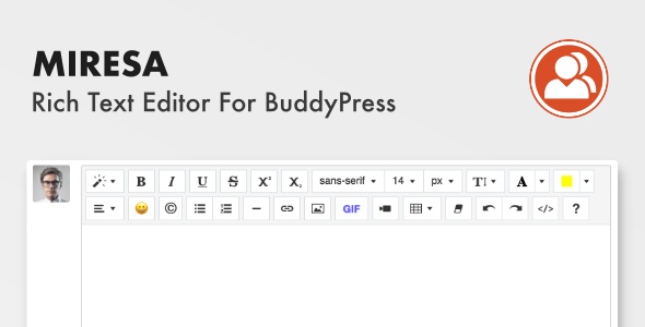 Miresa - WordPress Rich Text Editor For BuddyPress