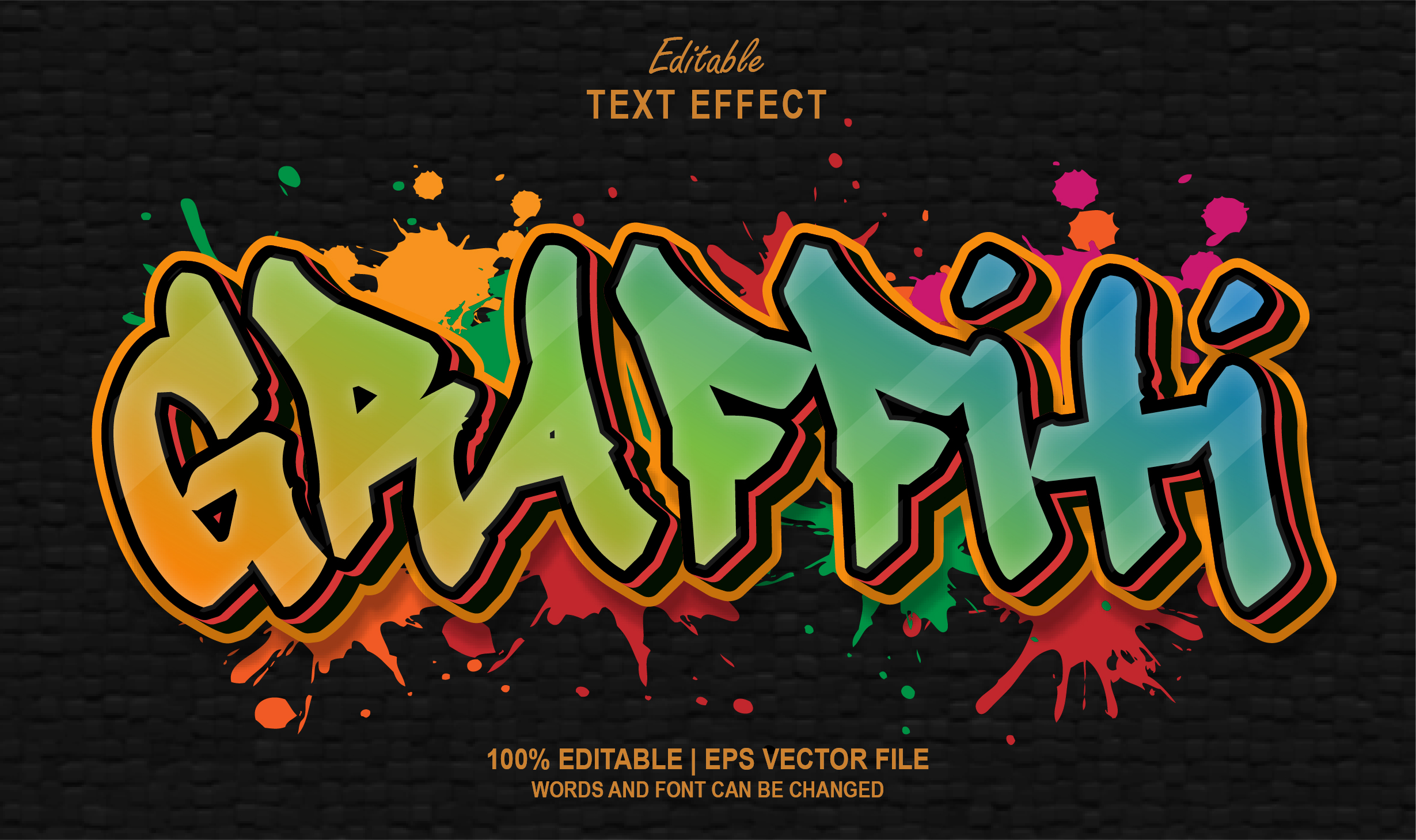 10 Text Effect Style Graffiti Vol. 1, Add-ons | GraphicRiver