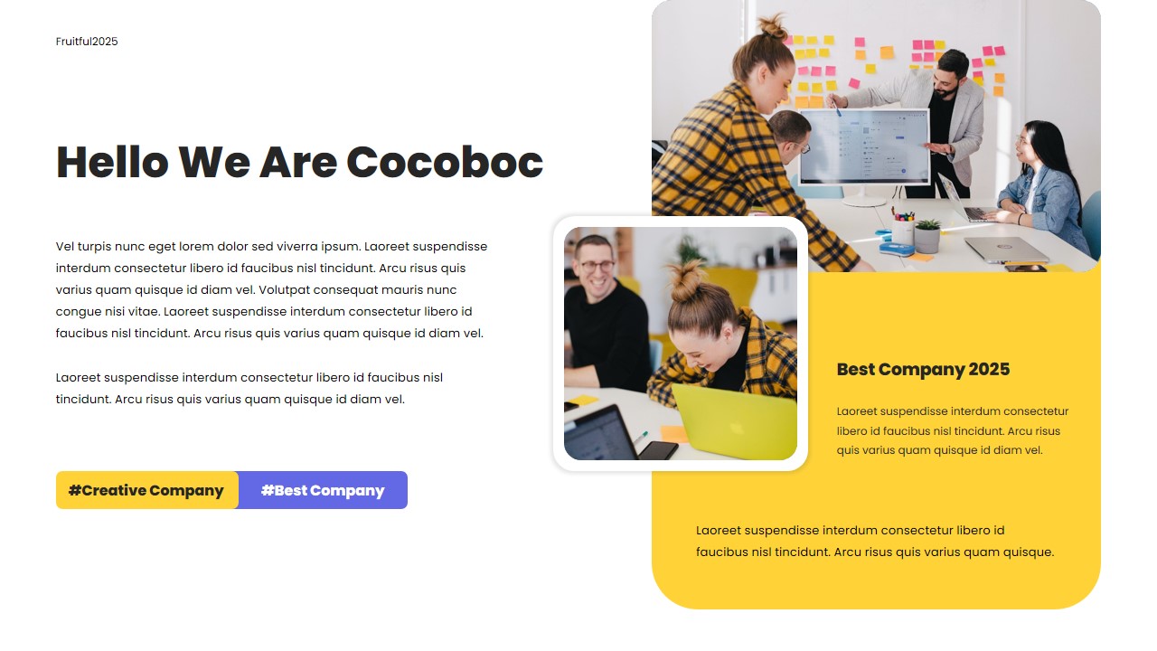 Cococboc - Creative Yellow Purple Company Profile Keynote Presentation ...