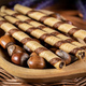 Sweet spiral tubes with nuts cream. - PhotoDune Item for Sale