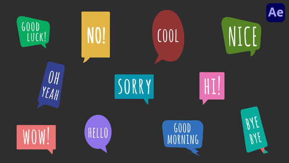 Colorful Speech Bubbles [After Effects]