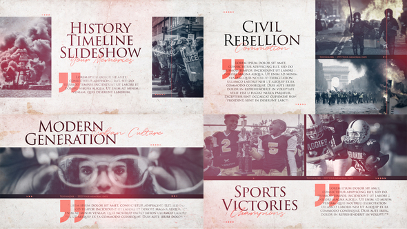 History Documentary Timeline Video Displays template preview