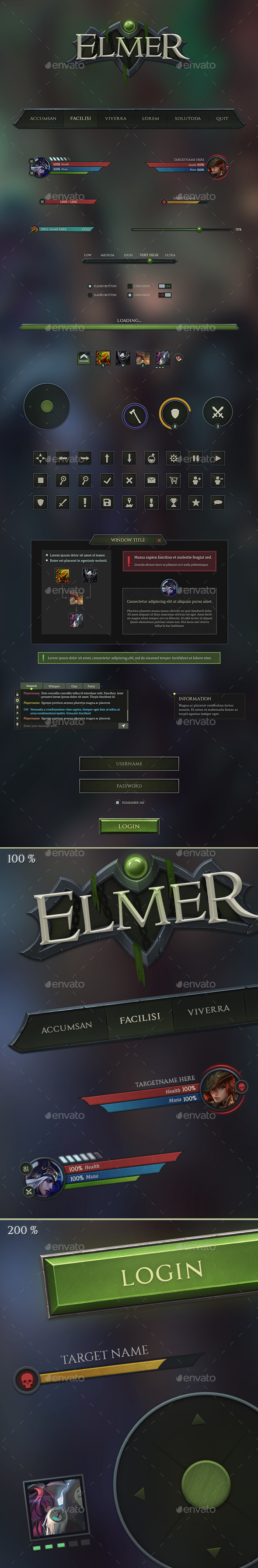 ELMER - Game Interface - RPG & MMO