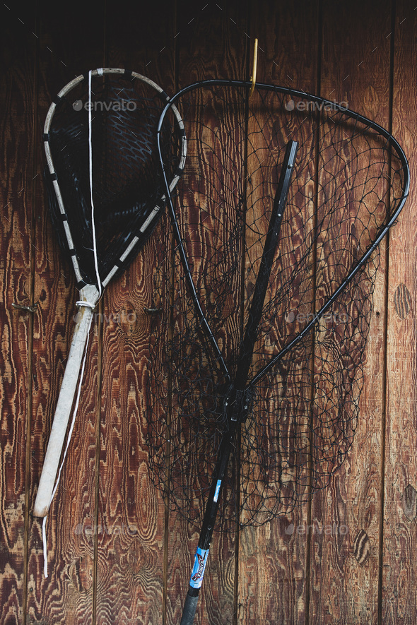 Fishing Nets Hanging On A Wall Stock Photo By Mathayward 