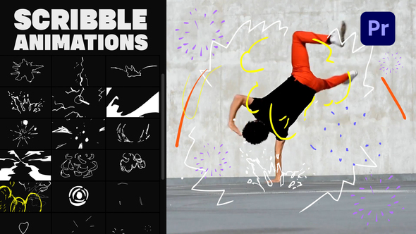 Abstract Scribble Animations for Premiere Pro