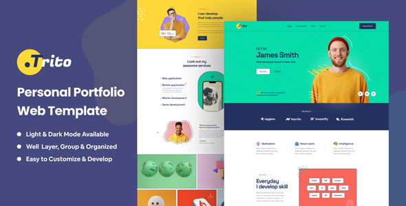 Trito - Personal Portfolio Website Figma Template