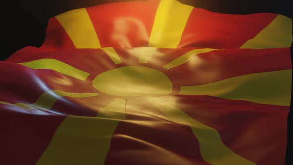 Macedonia Flag Low Angle View