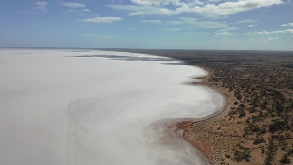 Lake Hart Salt Lake, Wirraminna, South Australia 4K Aerial Drone