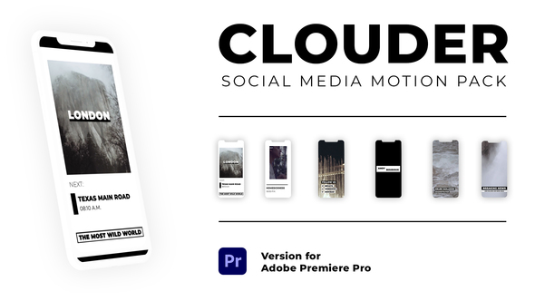 Clouder - Motion Pack for Social Media | Premiere Pro - MOGRT