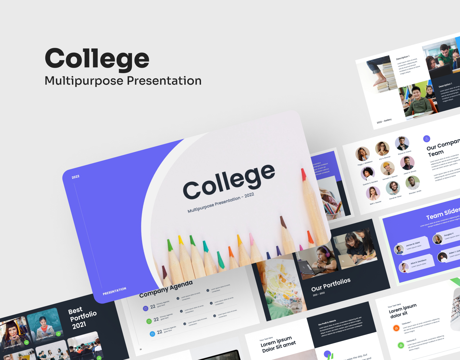 College - Multipurpose PowerPoint Presentation, Presentation Templates