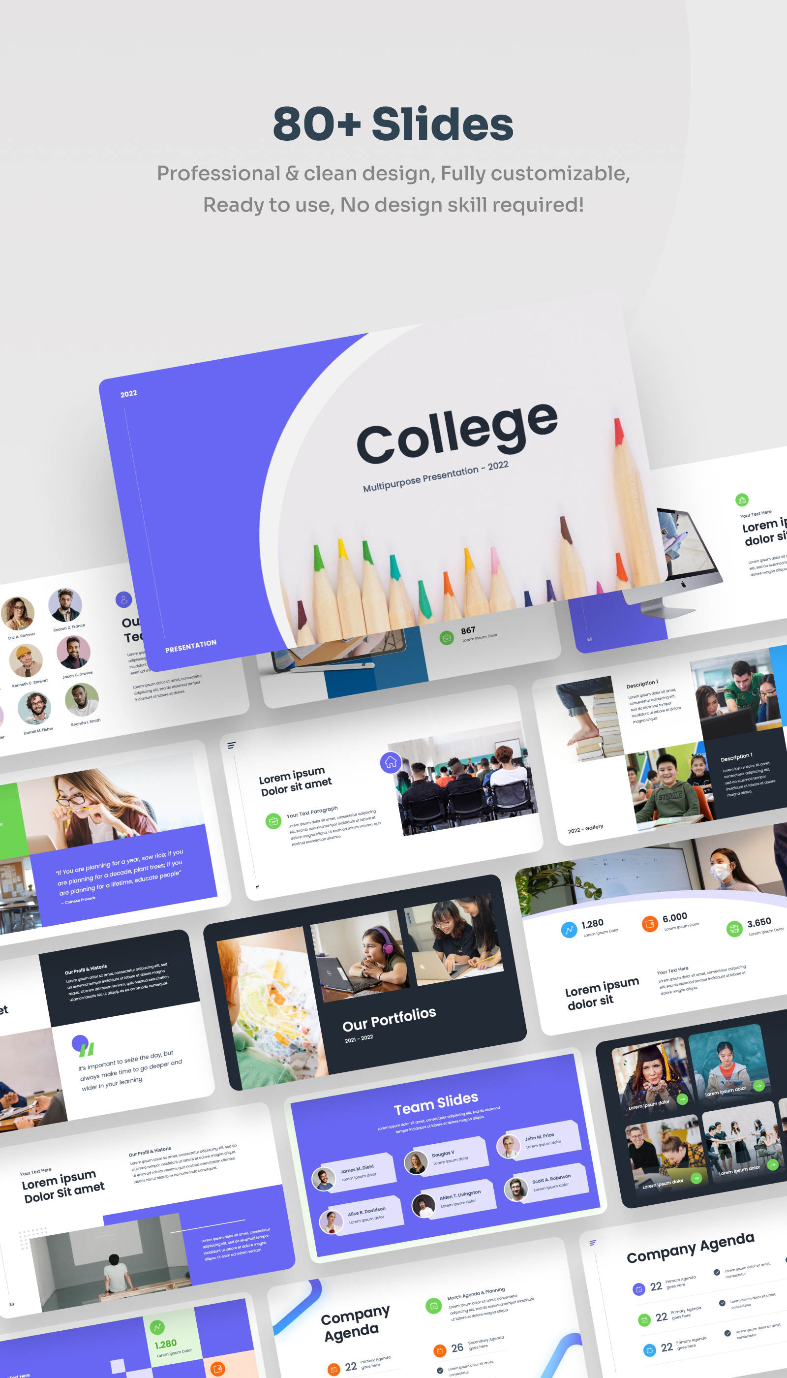 College - Multipurpose PowerPoint Presentation, Presentation Templates