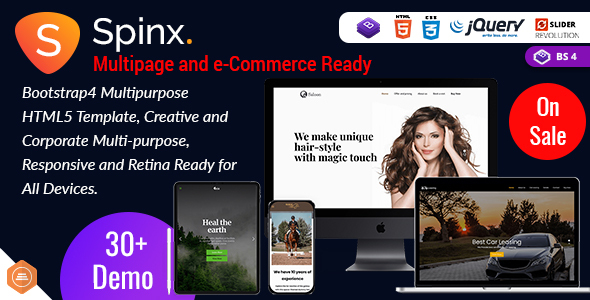 Incredible Spinx HTML - Creative Website Template
