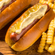 Homemade Gourmet Hot Dogs with Mustard - PhotoDune Item for Sale