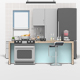 Kitchen Background 3D Render 