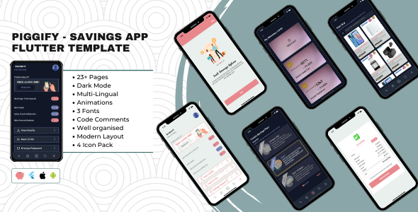 Piggify - Flutter Savings App Template