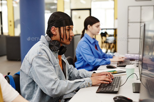 Students using Computer in School