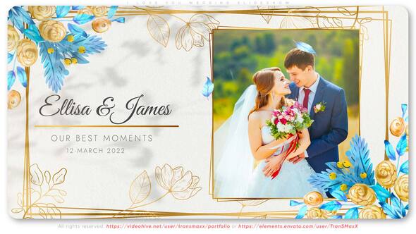 I Love You Wedding Slideshow Video Displays template preview