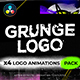 Glitch Grunge Logos Intro Pack - VideoHive Item for Sale