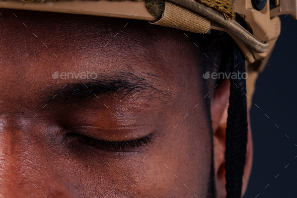 american man in camouflage suit sorrow - Stock Photo - Images