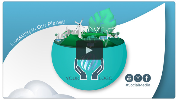 Clean Energy Logo Intro / Green Planet Campaign Product Promo template preview