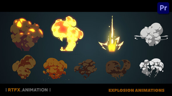 Cartoon Flash 2D FX explosions [Premiere Pro]