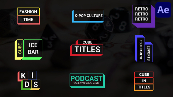 Cube Titles for After Effects Titles template preview