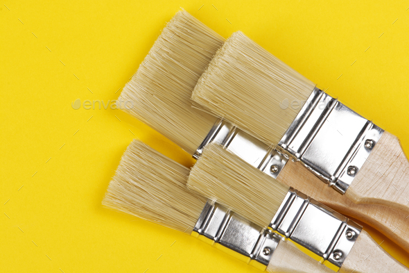 Set of different paint brushes - Stock Photo - Images